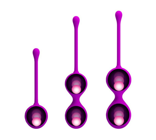 Набор лиловых вагинальных шариков Kegel Ball Набор лиловых вагинальных шариков Kegel Ball