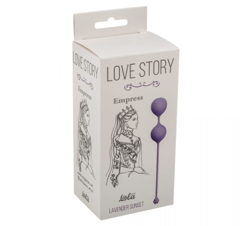 Фиолетовые вагинальные шарики Love Story Empress Lavender Sunset