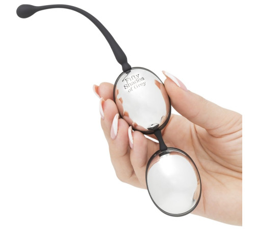 Серебристо-черные вагинальные шарики Inner Goddess Silver Jiggle Balls