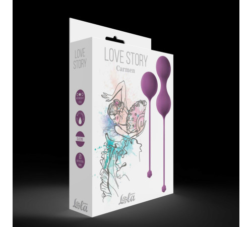 Набор фиолетовых вагинальных шариков Love Story Carmen