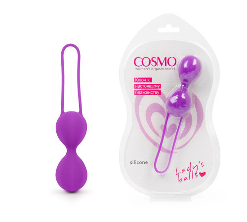 Фиолетовые вагинальные шарики на силиконовом шнурке