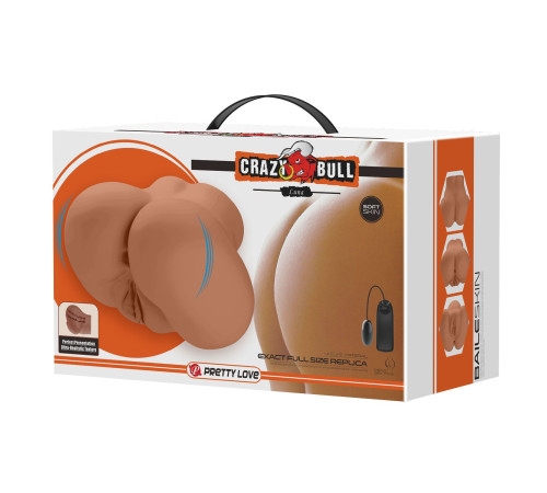 Карамельный мастурбатор-полуторс Luna с вибрацией