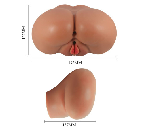Карамельный мастурбатор-полуторс Luna с вибрацией