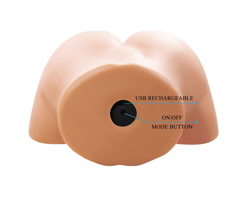 Телесный мастурбатор Olivia с 2 любовными отверстиями