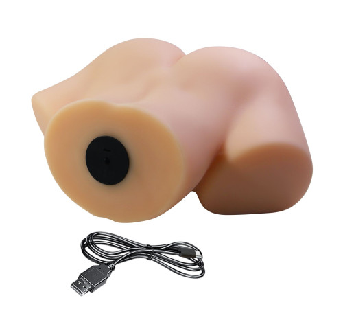 Телесный мастурбатор Vivian с 2 любовными тоннелями