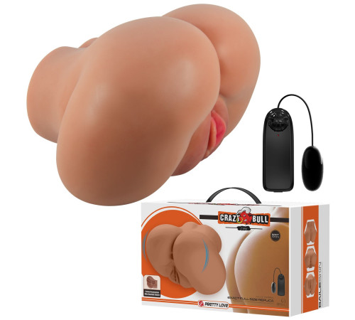 Карамельный мастурбатор-полуторс Luna с вибрацией