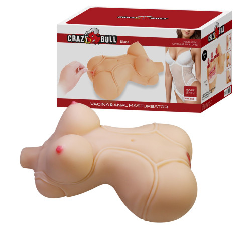 Телесный мастурбатор-торс Diana