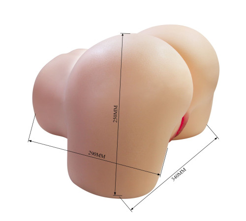 Телесный мастурбатор Julia с 2 любовными каналами