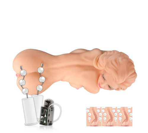 Реалистичный торс девушки Hera 1 с тремя отверстиями и вибрацией