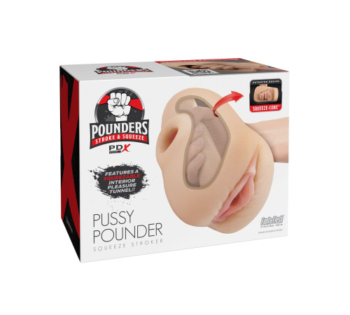 Телесный мастурбатор-вагина Pussy Pounder Squeeze Stroker