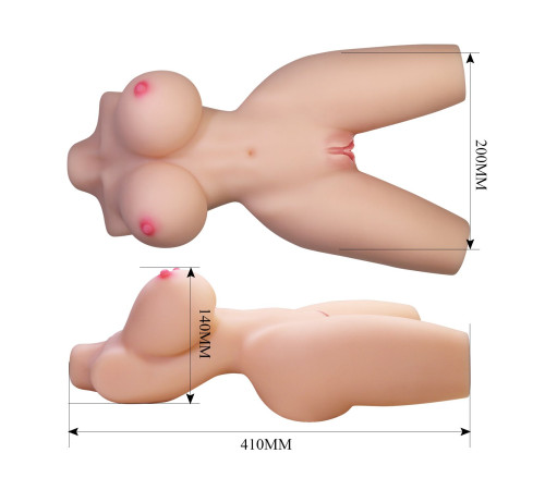 Телесный мастурбатор-торс Lily