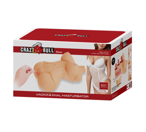 Телесный мастурбатор-торс Diana