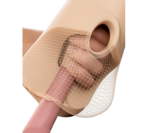 Телесный мастурбатор с вибрацией Double Pounder Vibrating Squeeze Stroker