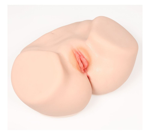 Телесный полуторс с двойным слоем материала и вибрацией Vanilla Onahole Real Vagina