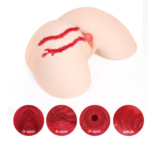 Мастурбатор-полуторс с двойным слоем материала Jenny Onahole Real Hips