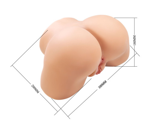 Телесный мастурбатор Olivia с 2 любовными отверстиями