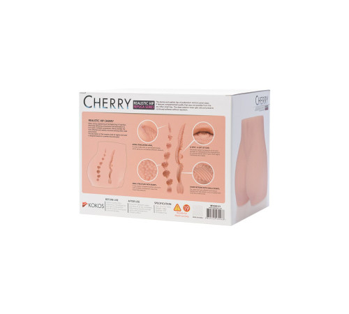 Мастурбатор-полуторс Cherry с вибрацией и двумя любовными тоннелями