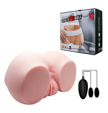Телесный мастурбатор с двумя любовными тоннелями и вибрацией