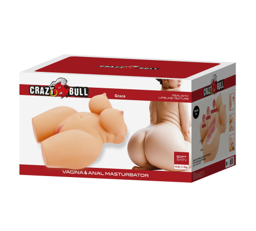 Телесный мастурбатор-торс Grace