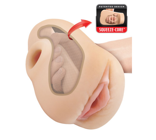 Телесный мастурбатор-вагина Pussy Pounder Squeeze Stroker