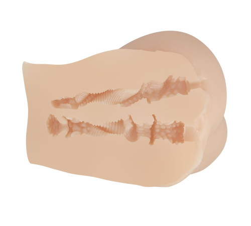 Телесный мастурбатор-полуторс Emilia с вибрацией