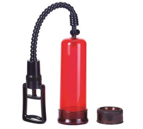 Вакуумная помпа с двумя сменными насадками NEW STAY HARD PUMP CLEAR RED Вакуумная помпа с двумя сменными насадками NEW STAY HARD PUMP CLEAR RED