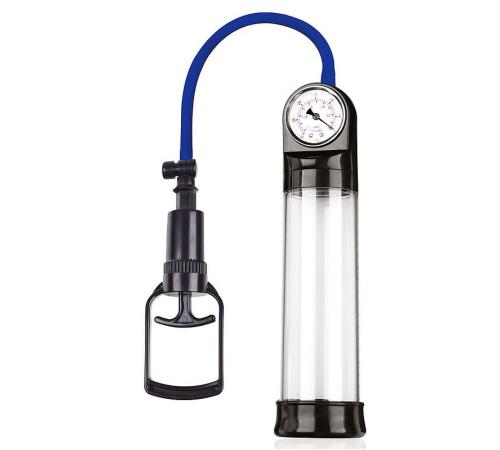 Прозрачная вакуумная помпа Sex Expert с манометром