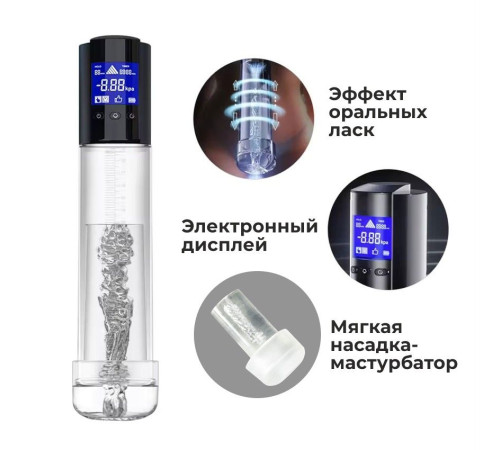Автоматическая вакуумная помпа с уплотнительной вставкой и дисплеем Автоматическая вакуумная помпа с уплотнительной вставкой и дисплеем