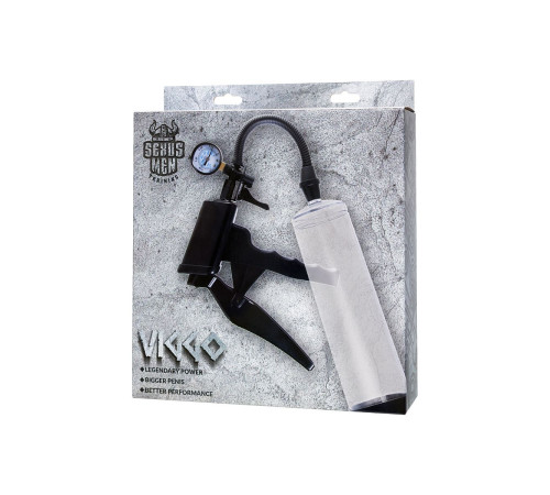 Прозрачная механическая помпа для пениса Viggo