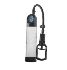 Прозрачная вакуумная помпа с манометром Deluxe Penis Pump