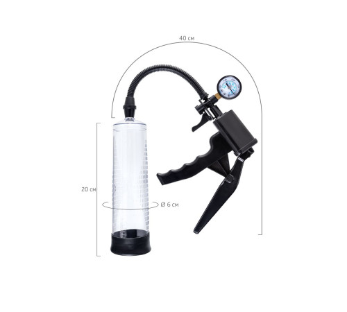 Прозрачная механическая помпа для пениса Viggo