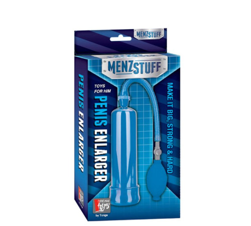 Синяя вакуумная помпа MENZSTUFF PENIS ENLARGER