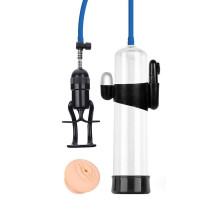 Прозрачная вакуумная вибропомпа Sex Expert с насадкой-вагиной