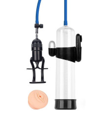 Прозрачная вакуумная вибропомпа Sex Expert с насадкой-вагиной