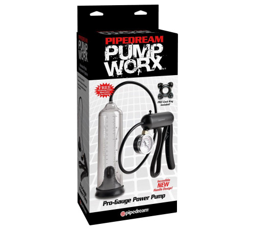 Вакуумная мужская помпа с датчиком давления Pro-Gauge Power Pump Вакуумная мужская помпа с датчиком давления Pro-Gauge Power Pump