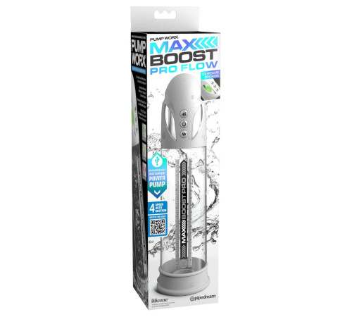 Белая вакуумная автоматическая помпа Max Boost Pro Flow