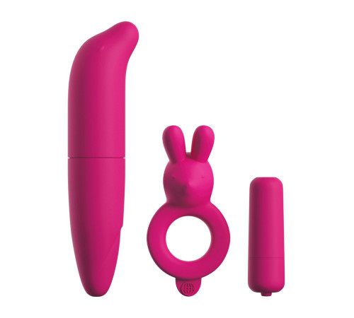 Ярко-розовый вибронабор для пар Couples Vibrating Starter Kit Ярко-розовый вибронабор для пар Couples Vibrating Starter Kit