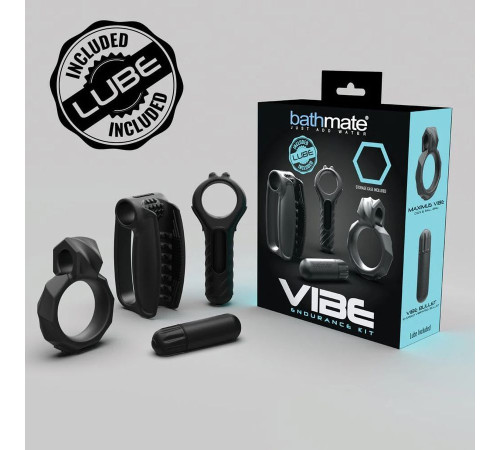 Набор Bathmate Vibe Endurance Kit: 2 эрекционных кольца, вибропуля, мастурбатор Набор Bathmate Vibe Endurance Kit: 2 эрекционных кольца, вибропуля, мастурбатор