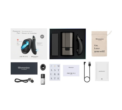 Набор для пар Pleasure Pair: мастурбатор ARCwave Ion и стимулятор Womanizer Premium 2