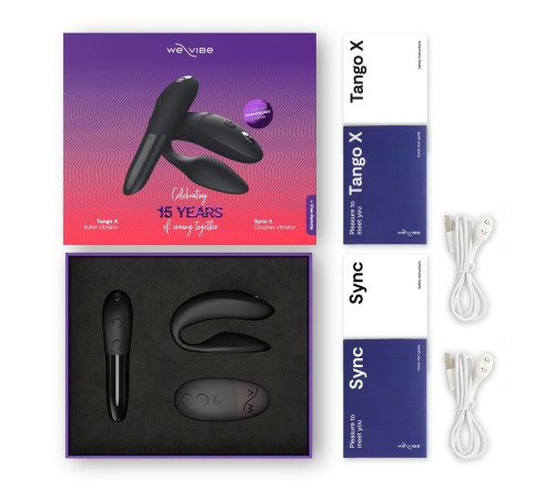 Набор для пар We-Vibe 15 Year Anniversary Collection: Tango X и Sync 2 Набор для пар We-Vibe 15 Year Anniversary Collection: Tango X и Sync 2