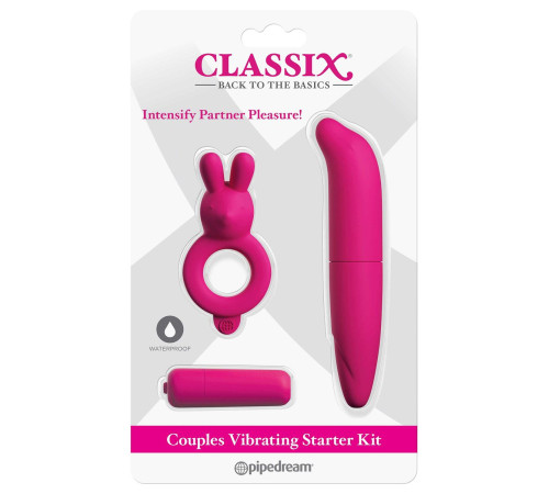 Ярко-розовый вибронабор для пар Couples Vibrating Starter Kit Ярко-розовый вибронабор для пар Couples Vibrating Starter Kit