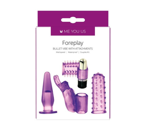 Фиолетовый вибронабор Foreplay Couples Kit