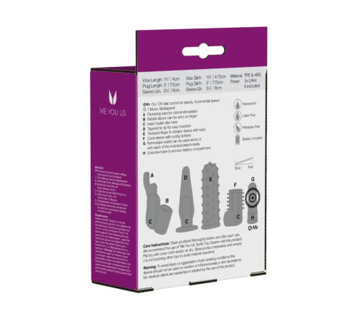 Фиолетовый вибронабор Foreplay Couples Kit