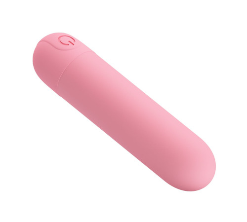 Нежно-розовая перезаряжаемая вибропуля Stefan - 8 см.