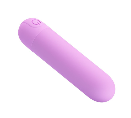 Сиреневая перезаряжаемая вибропуля Stefan - 8 см.