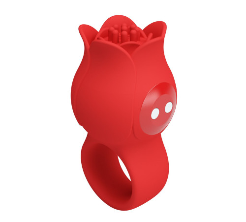 Красный мини-вибратор на палец Jae