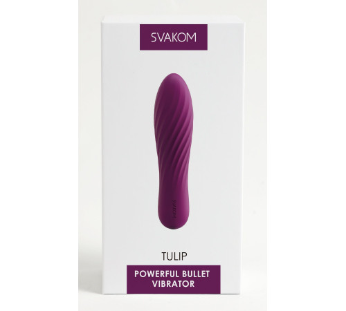 Фиолетовая вибропуля Tulip - 10,6 см. Фиолетовая вибропуля Tulip - 10,6 см.