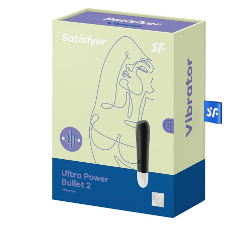 Черный мини-вибратор Ultra Power Bullet 2