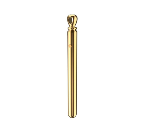 Золотистая подвеска-вибратор Genie Flirting Pen
