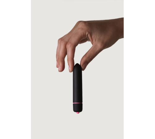 Черная компактная вибропуля Univibe - 9 см.